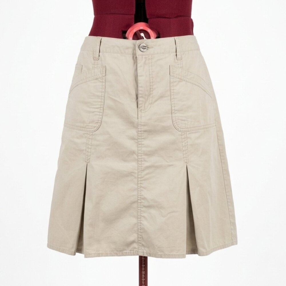 FRENCH CUFF - Cuff Beige A-Line Skirt with Pockets - Size large